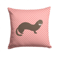 Load image into Gallery viewer, Russian or European Mink Pink Check Throw Pillow - 14x14 Decorative Pillow – Art for Your Home &amp; Patio BB7868PW1414