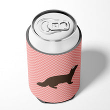 Load image into Gallery viewer, Sable Marten Pink Check Can or Bottle Hugger BB7869CC