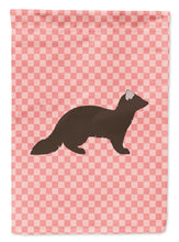 Load image into Gallery viewer, Sable Marten Pink Check Garden Flag - Outdoor Decorative Yard Flag