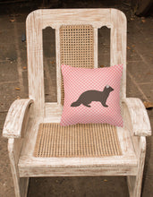 Load image into Gallery viewer, Sable Marten Pink Check Fabric Decorative Pillow BB7869PW1818
