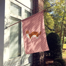Load image into Gallery viewer, Weasel Pink Check Flag Canvas House Size BB7870CHF