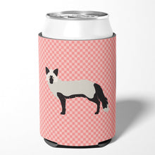 Load image into Gallery viewer, Silver Fox Pink Check Can or Bottle Hugger BB7871CC