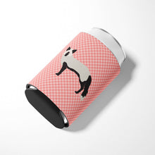 Load image into Gallery viewer, Silver Fox Pink Check Can or Bottle Hugger BB7871CC