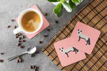 Load image into Gallery viewer, Silver Fox Pink Check Foam Coaster  BB7871FC