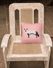 Load image into Gallery viewer, Silver Fox Pink Check Fabric Decorative Pillow BB7871PW1818