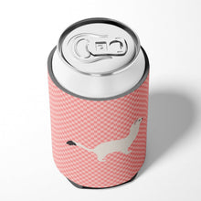 Load image into Gallery viewer, Stoat Short-tailed Weasel Pink Check Can or Bottle Hugger BB7872CC