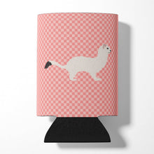 Load image into Gallery viewer, Stoat Short-tailed Weasel Pink Check Can or Bottle Hugger BB7872CC