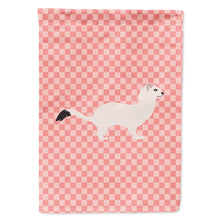 Load image into Gallery viewer, Stoat Short-tailed Weasel Pink Check Flag Canvas House Size BB7872CHF