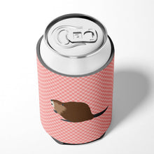 Load image into Gallery viewer, Eurasian Beaver Pink Check Can or Bottle Hugger BB7873CC