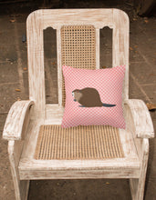 Load image into Gallery viewer, Eurasian Beaver Pink Check Fabric Decorative Pillow BB7873PW1818