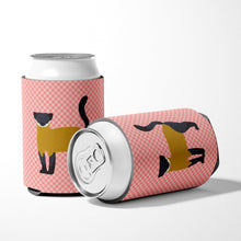 Load image into Gallery viewer, Yellow-Throated Marten Pink Check Can or Bottle Hugger BB7874CC