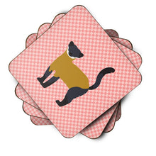 Load image into Gallery viewer, Yellow-Throated Marten Pink Check Foam Coaster  BB7874FC