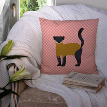 Load image into Gallery viewer, Yellow-Throated Marten Pink Check Throw Pillow - 14x14 Decorative Pillow – Art for Your Home &amp; Patio BB7874PW1414