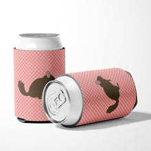 Load image into Gallery viewer, Chinchilla Pink Check Can or Bottle Hugger BB7875CC