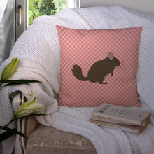 Load image into Gallery viewer, Chinchilla Pink Check Throw Pillow - 14x14 Decorative Pillow – Art for Your Home &amp; Patio BB7875PW1414