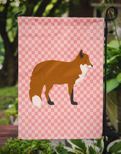 Load image into Gallery viewer, Red Fox Pink Check Garden Flag - Outdoor Decorative Yard Flag
