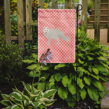 Load image into Gallery viewer, White Arctic Fox Pink Check Garden Flag - Outdoor Decorative Yard Flag