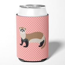 Load image into Gallery viewer, Ferret Pink Check Can or Bottle Hugger BB7878CC