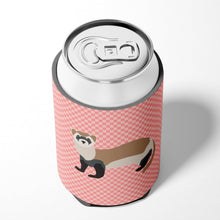 Load image into Gallery viewer, Ferret Pink Check Can or Bottle Hugger BB7878CC