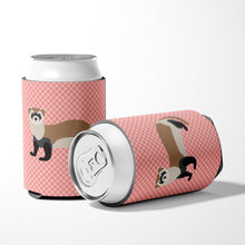 Load image into Gallery viewer, Ferret Pink Check Can or Bottle Hugger BB7878CC