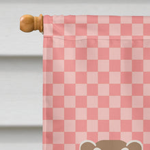 Load image into Gallery viewer, Ferret Pink Check Flag Canvas House Size BB7878CHF
