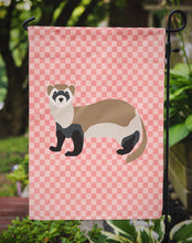 Load image into Gallery viewer, Ferret Pink Check Garden Flag - Outdoor Decorative Yard Flag