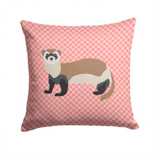 Load image into Gallery viewer, Ferret Pink Check Throw Pillow - 14x14 Decorative Pillow – Art for Your Home &amp; Patio BB7878PW1414