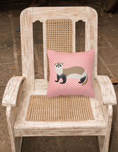 Load image into Gallery viewer, Ferret Pink Check Fabric Decorative Pillow BB7878PW1818