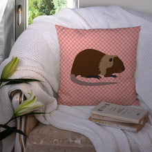 Load image into Gallery viewer, Coypu Nutria River Rat Pink Check Throw Pillow - 14x14 Decorative Pillow – Art for Your Home &amp; Patio BB7879PW1414