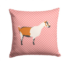 Load image into Gallery viewer, Alpine Goat Pink Check Throw Pillow - 14x14 Decorative Pillow – Art for Your Home &amp; Patio