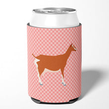 Load image into Gallery viewer, Toggenburger Goat Pink Check Can or Bottle Hugger BB7881CC