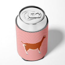 Load image into Gallery viewer, Toggenburger Goat Pink Check Can or Bottle Hugger BB7881CC