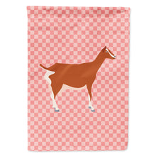Load image into Gallery viewer, Toggenburger Goat Pink Check Flag Canvas House Size BB7881CHF