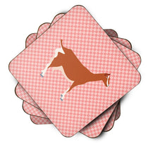 Load image into Gallery viewer, Toggenburger Goat Pink Check Foam Coaster  BB7881FC