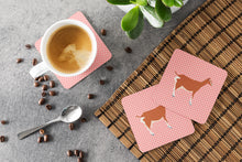 Load image into Gallery viewer, Toggenburger Goat Pink Check Foam Coaster  BB7881FC