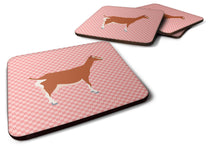 Load image into Gallery viewer, Toggenburger Goat Pink Check Foam Coaster  BB7881FC