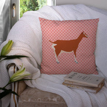 Load image into Gallery viewer, Toggenburger Goat Pink Check Throw Pillow - 14x14 Decorative Pillow – Art for Your Home &amp; Patio BB7881PW1414
