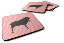 Load image into Gallery viewer, Verata Goat Pink Check Foam Coaster  BB7882FC