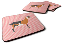 Load image into Gallery viewer, Anglo-nubian Nubian Goat Pink Check Foam Coaster  BB7883FC