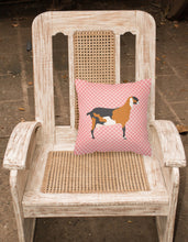 Load image into Gallery viewer, Anglo-nubian Nubian Goat Pink Check Fabric Decorative Pillow BB7883PW1818
