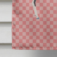 Load image into Gallery viewer, Black Bengal Goat Pink Check Flag Canvas House Size BB7884CHF