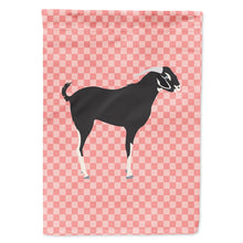 Load image into Gallery viewer, Black Bengal Goat Pink Check Flag Canvas House Size BB7884CHF