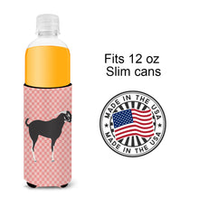 Load image into Gallery viewer, Black Bengal Goat Pink Check   Hugger for slim cans