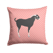 Load image into Gallery viewer, Black Bengal Goat Pink Check Throw Pillow - 14x14 Decorative Pillow – Art for Your Home &amp; Patio BB7884PW1414