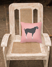 Load image into Gallery viewer, Black Bengal Goat Pink Check Fabric Decorative Pillow BB7884PW1818