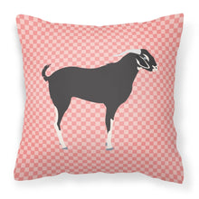Load image into Gallery viewer, Black Bengal Goat Pink Check Fabric Decorative Pillow BB7884PW1818