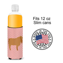 Load image into Gallery viewer, American Lamancha Goat Pink Check   Hugger for slim cans