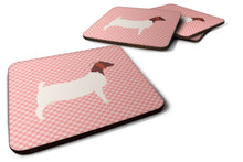 Load image into Gallery viewer, Boer Goat Pink Check Foam Coaster  BB7886FC
