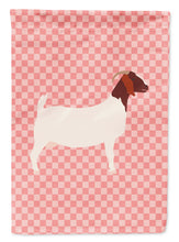 Load image into Gallery viewer, Boer Goat Pink Check Garden Flag - Outdoor Decorative Yard Flag