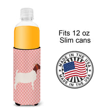 Load image into Gallery viewer, Boer Goat Pink Check   Hugger for slim cans